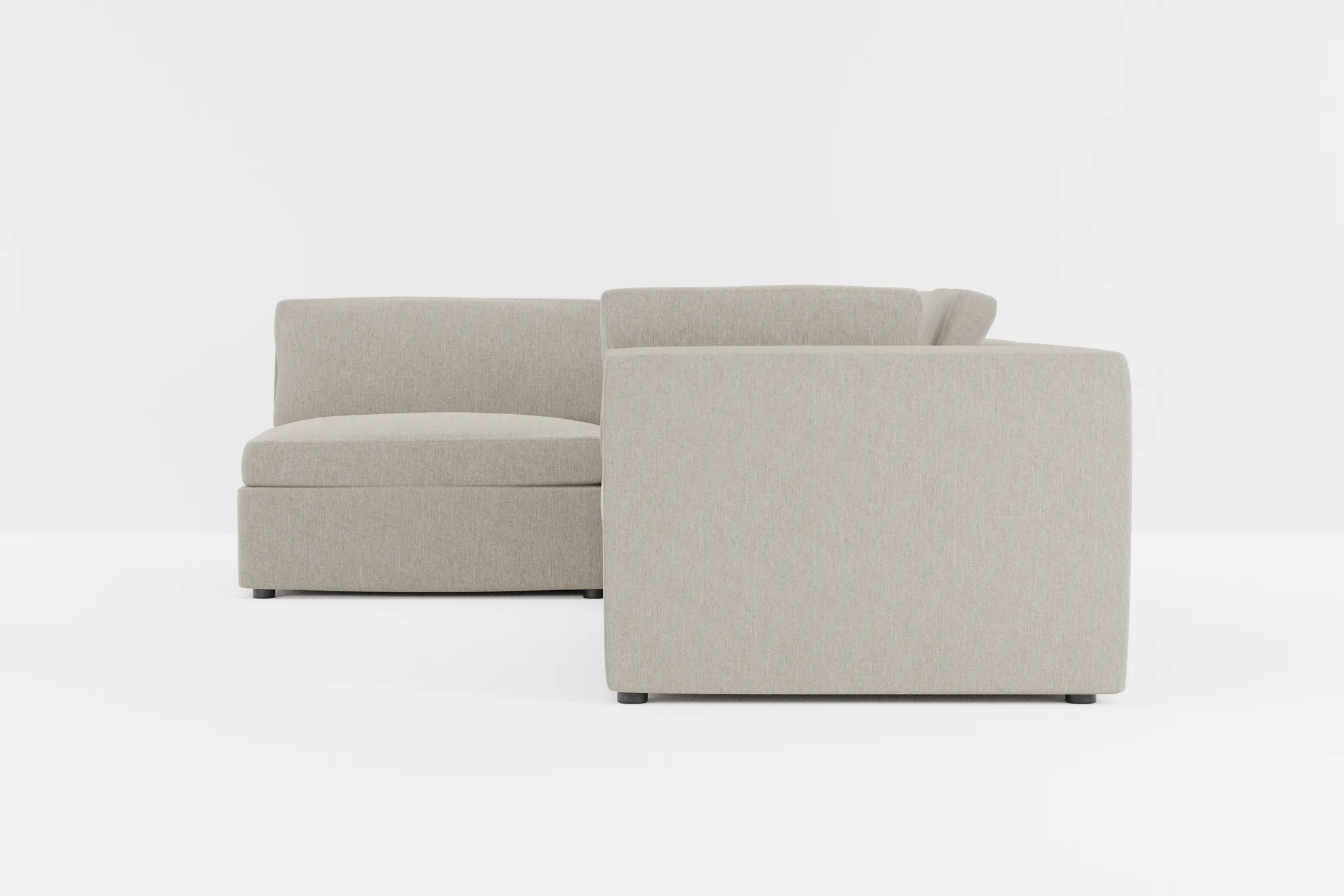 Destin Elevation Khaki Fabric 4-piece Modular Sectional