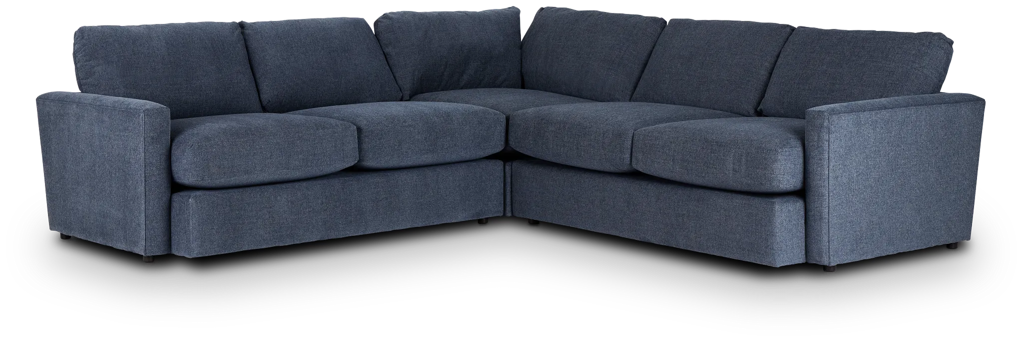 Noah Blue Fabric Small Two-arm Sectional