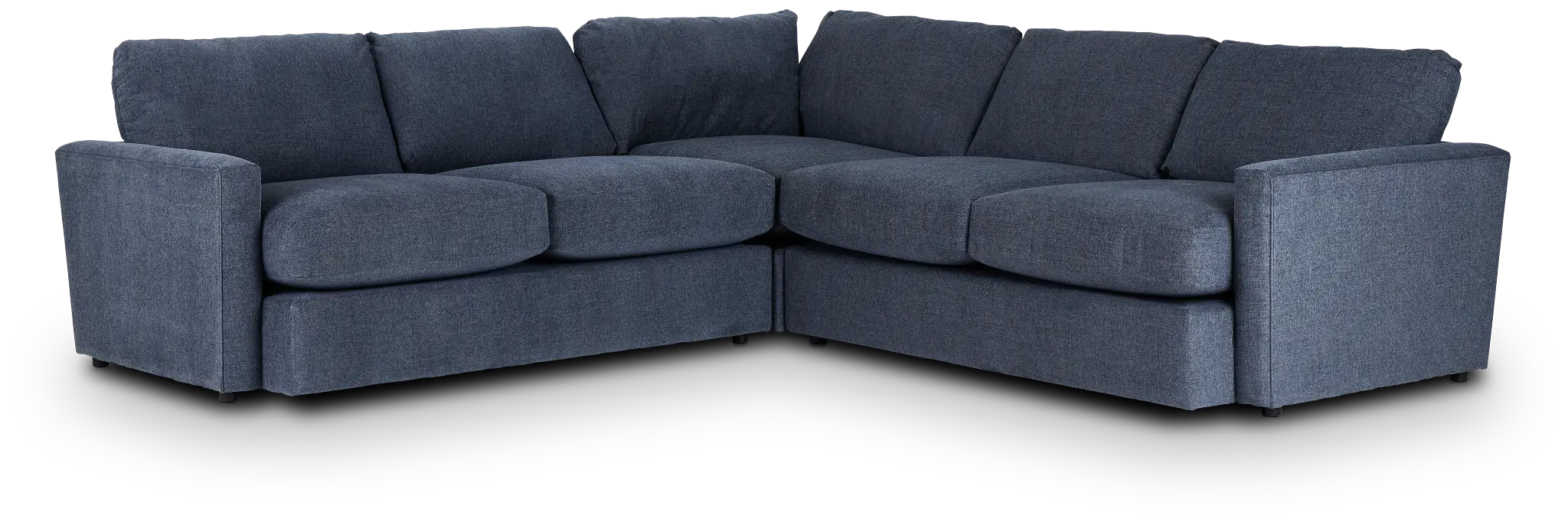 Noah Blue Fabric Small Two-arm Sectional Noah Blue Fabric Small Two-arm Sectional