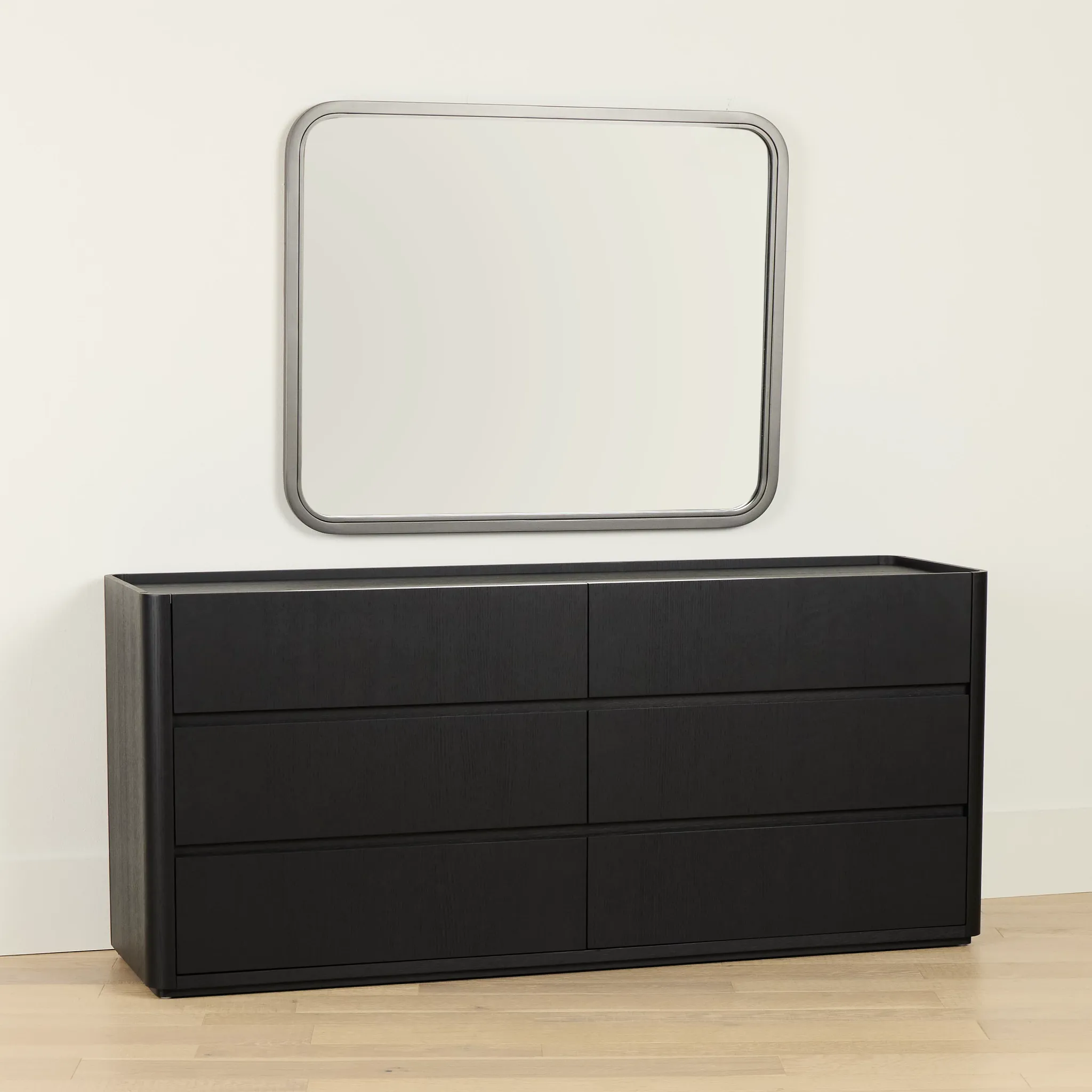 Nomad Black Dresser & Mirror