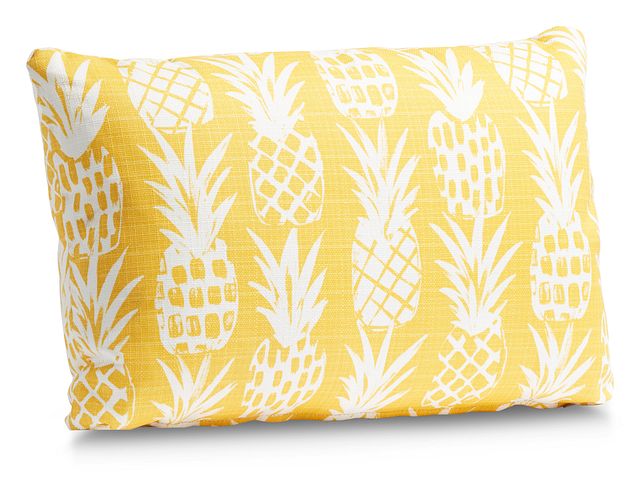 Pineapple Yellow Lumbar Indoor/outdoor Accent Pillow