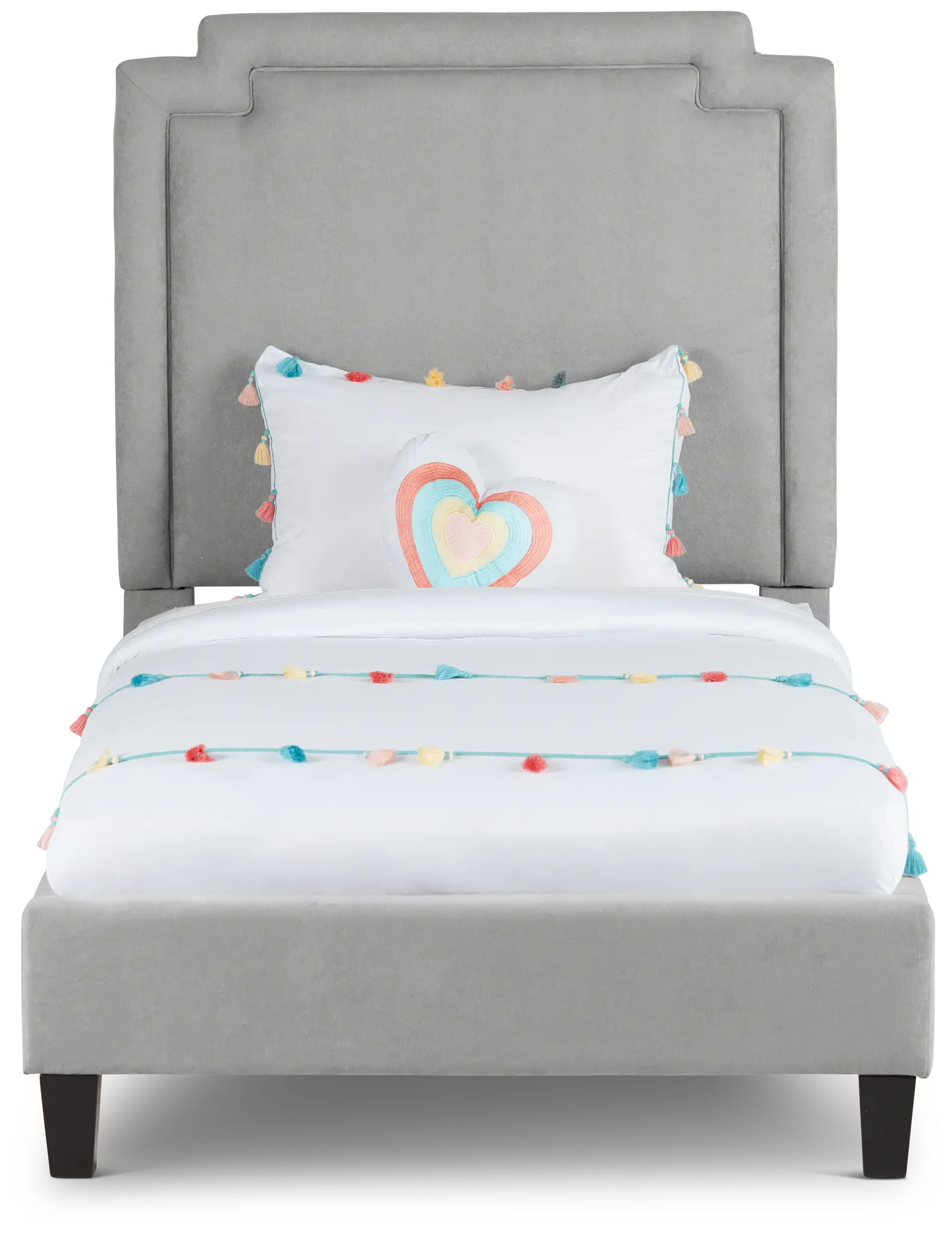 Whitney Light Gray Uph Platform Bed Whitney Light Gray Uph Platform Bed