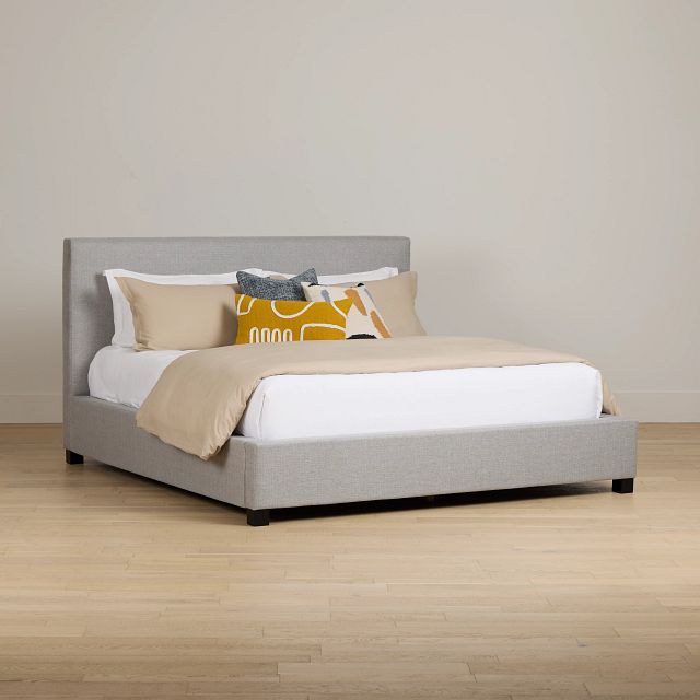 Monica Light Gray Uph Platform Storage Bed