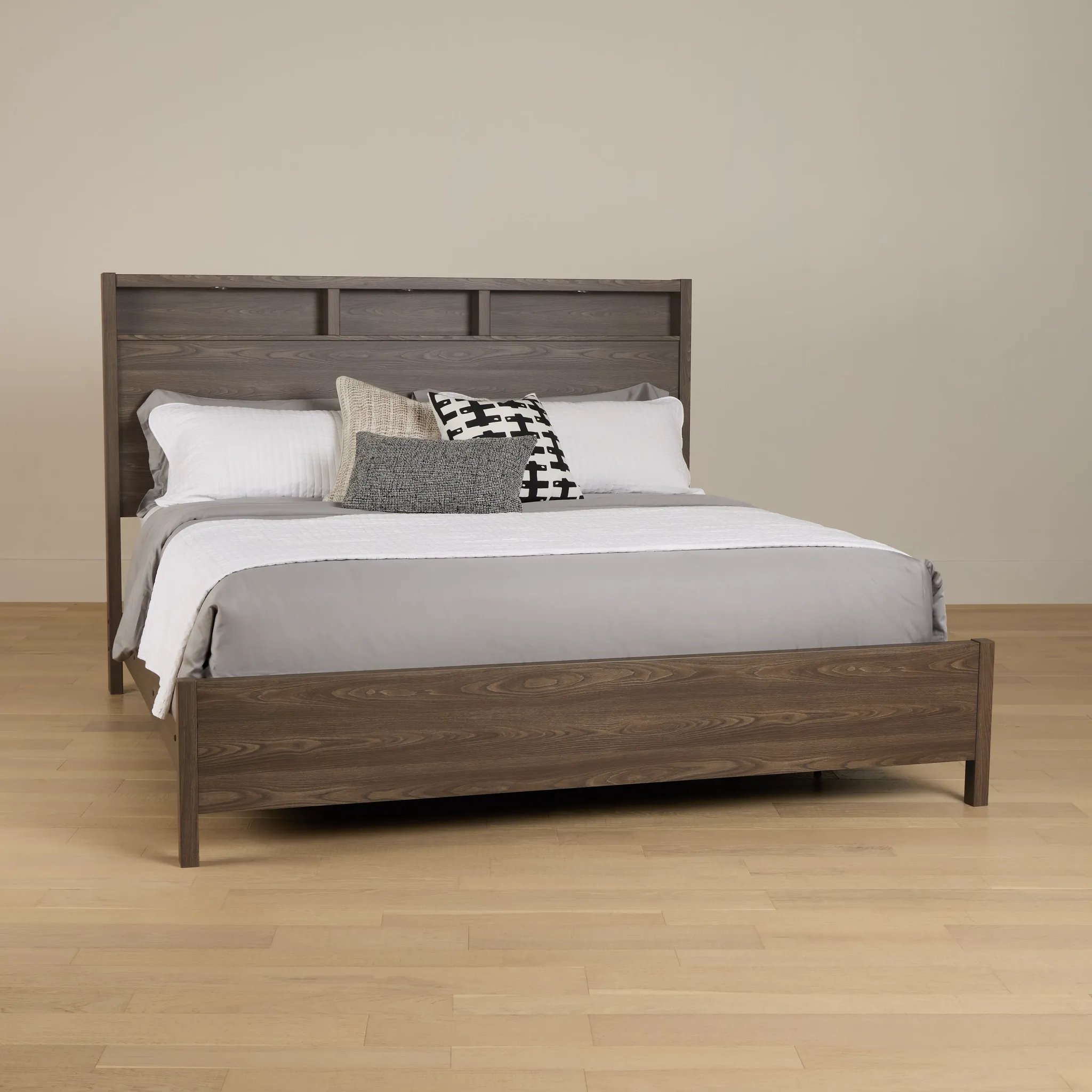 Warren Gray Panel Bed