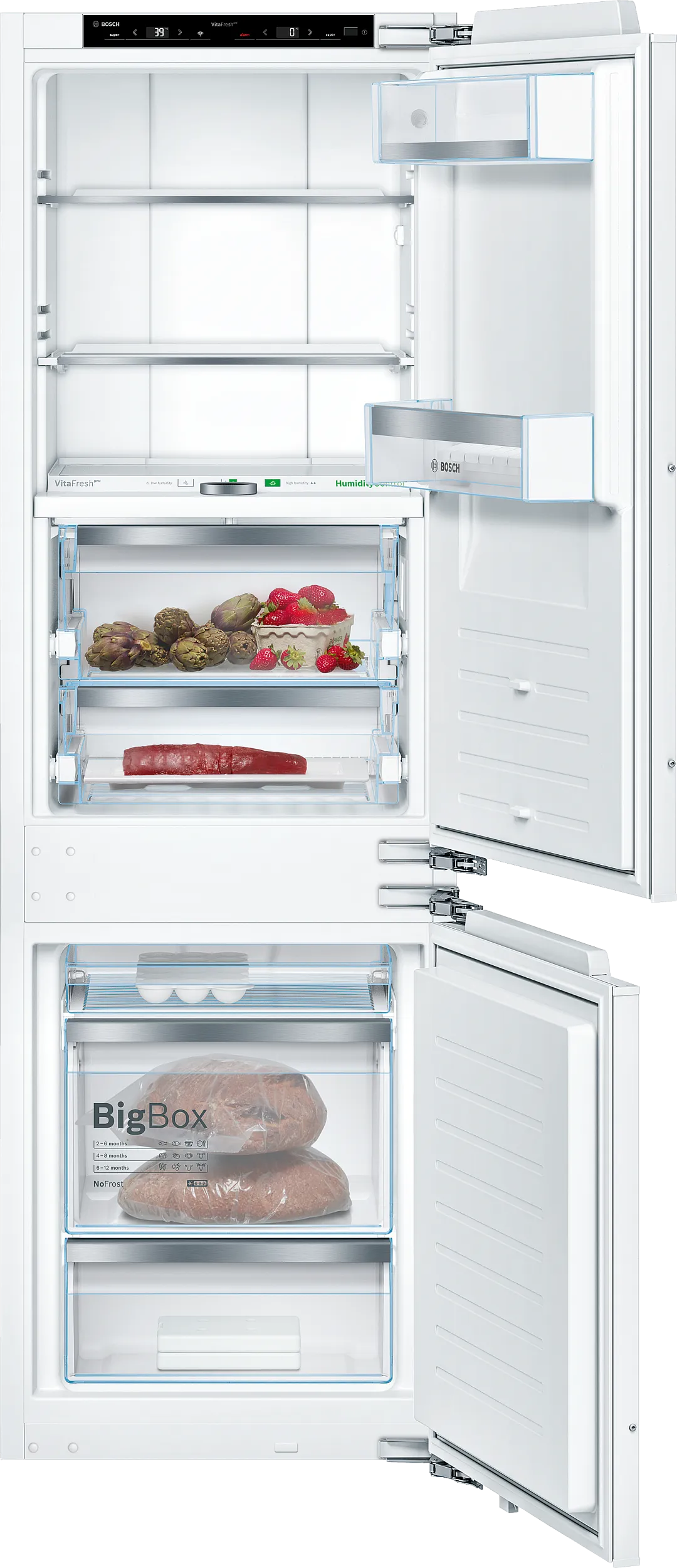 Bosch 800 Series Panel Ready Built In Bottom Freezer Refrigerator
