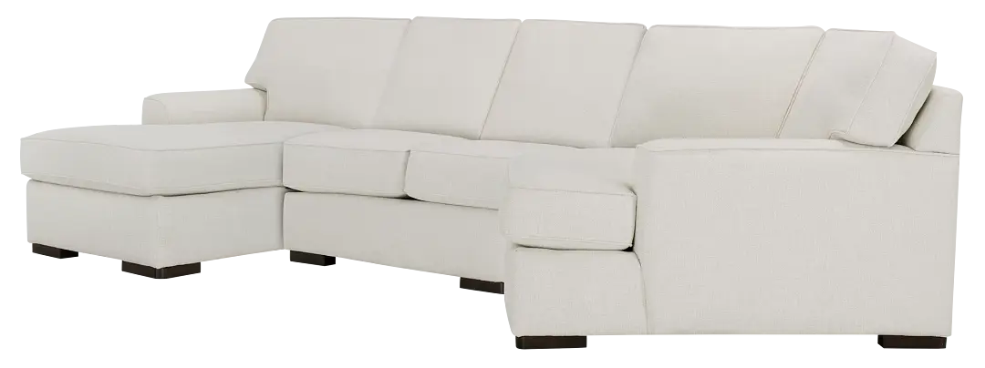 Austin White Fabric Left Chaise Cuddler Sectional Austin White Fabric Left Chaise Cuddler Sectional
