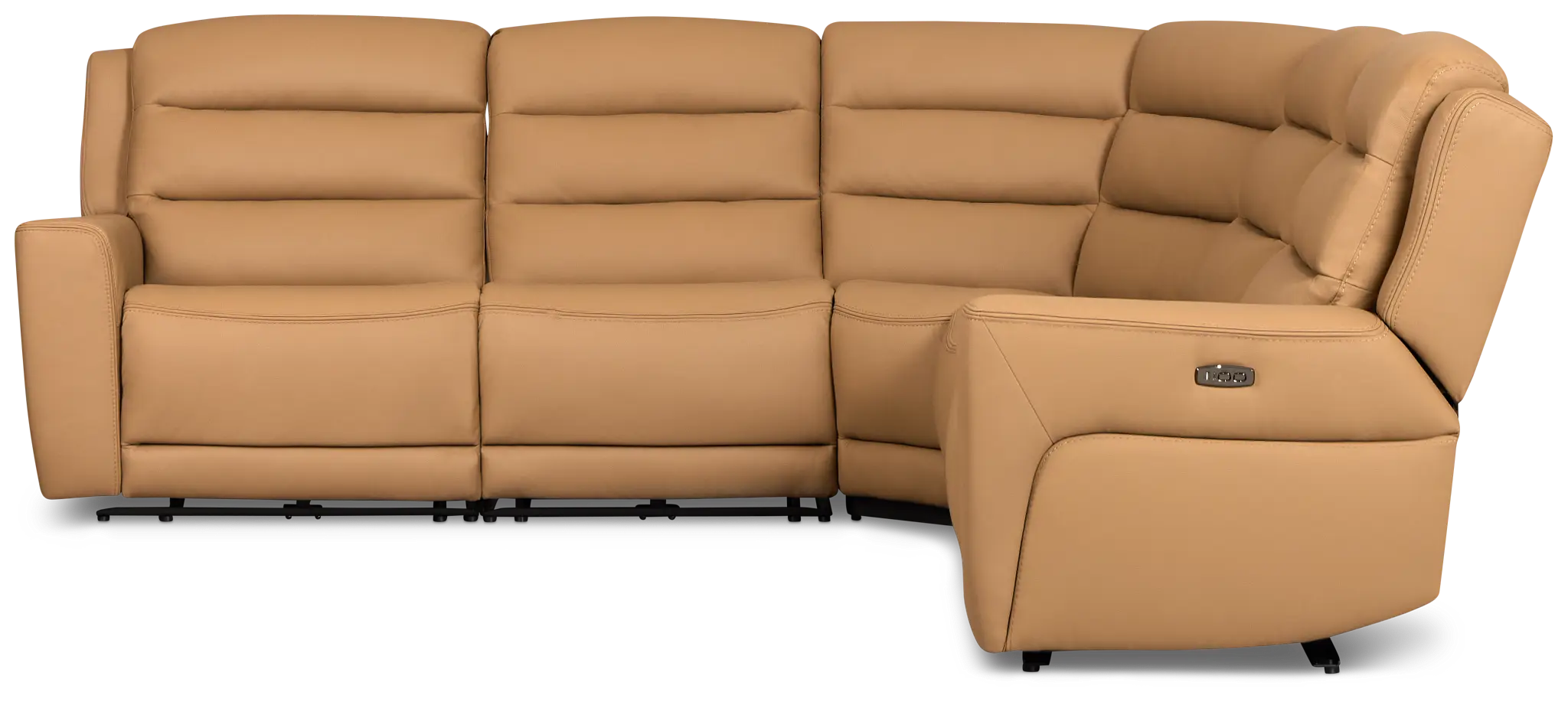 Wilder Brown Leather Small Triple Power Reclining Two-arm Sectional Wilder Brown Leather Small Triple Power Reclining Two-arm Sectional