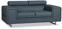 Drew Dark Blue Micro Loveseat