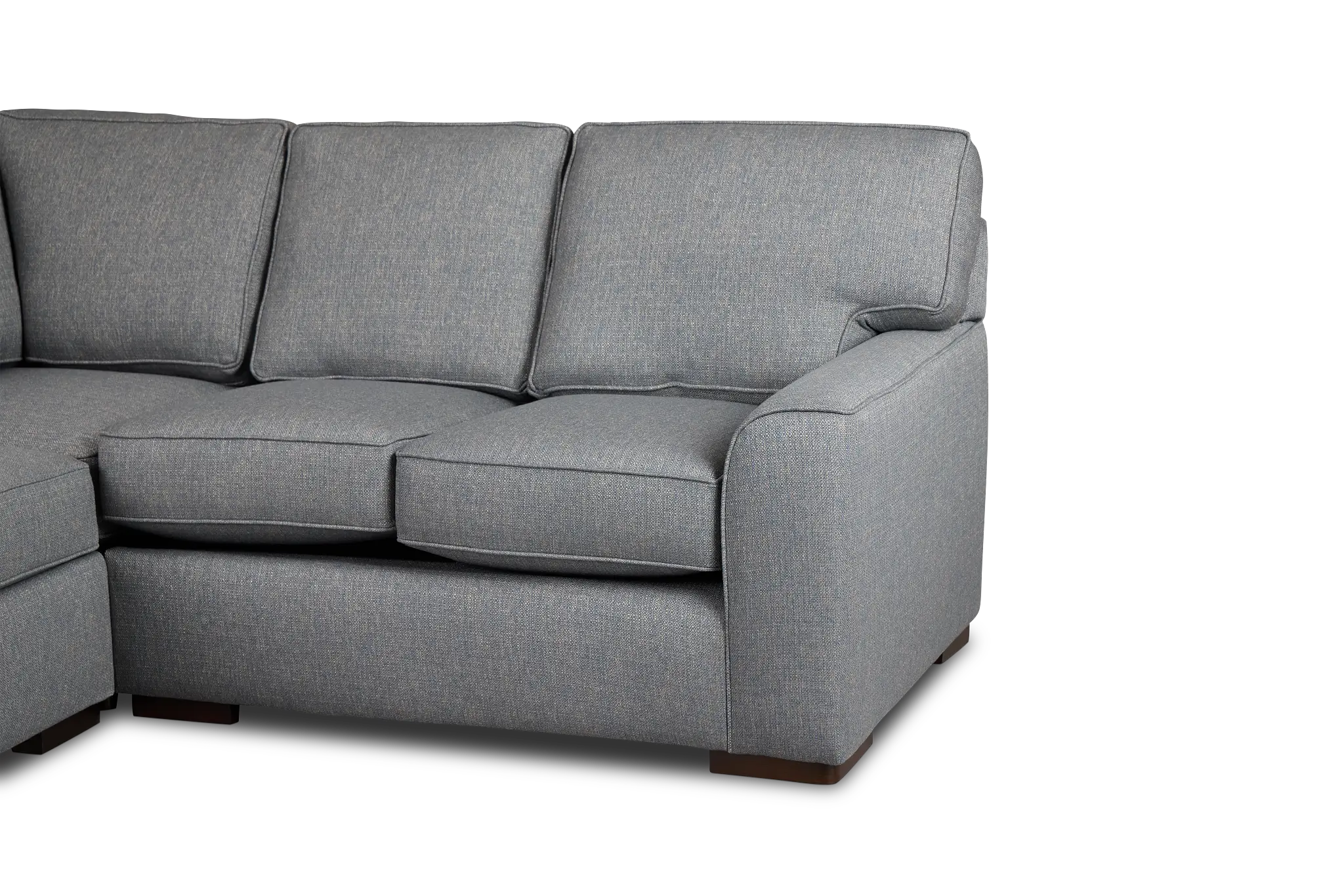 Austin Blue Fabric Small Left Bumper Sectional Austin Blue Fabric Small Left Bumper Sectional