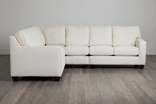 Andie White Fabric Medium Two-arm Sectional