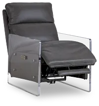 Jackie Gray Leather Power Recliner