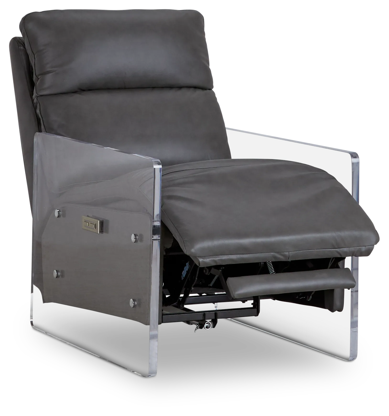 Jackie Gray Leather Power Recliner