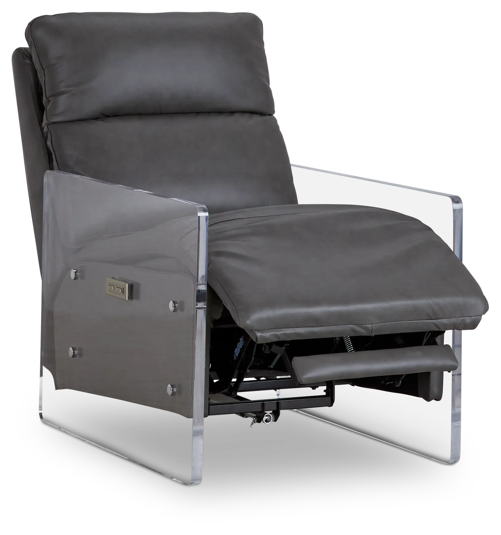 Jackie Gray Leather Power Recliner Jackie Gray Leather Power Recliner