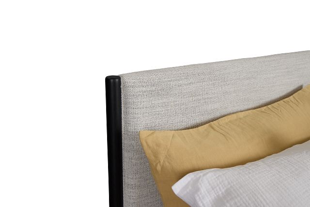 Stockton Black Uph Panel Bed