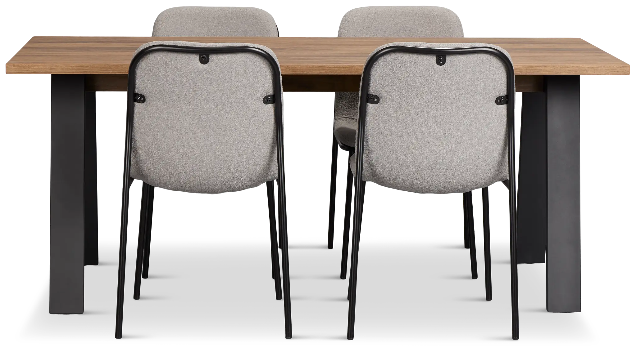 Trento Mid Tone 71" Rectangular Table & 4 Upholstered Chairs Trento Mid Tone 71" Rectangular Table & 4 Upholstered Chairs