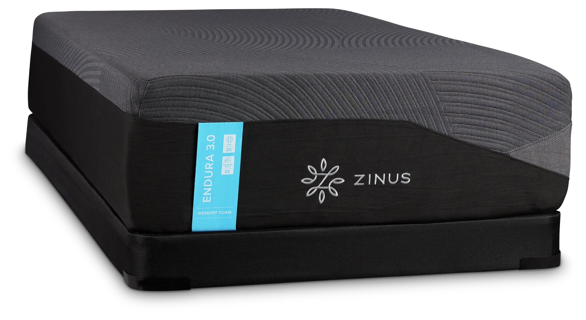 Zinus Endura 3.0 Plush Low-profile Mattress Set