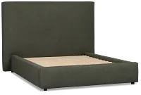Grayton Sutton Green 54" Upholstered Platform Bed