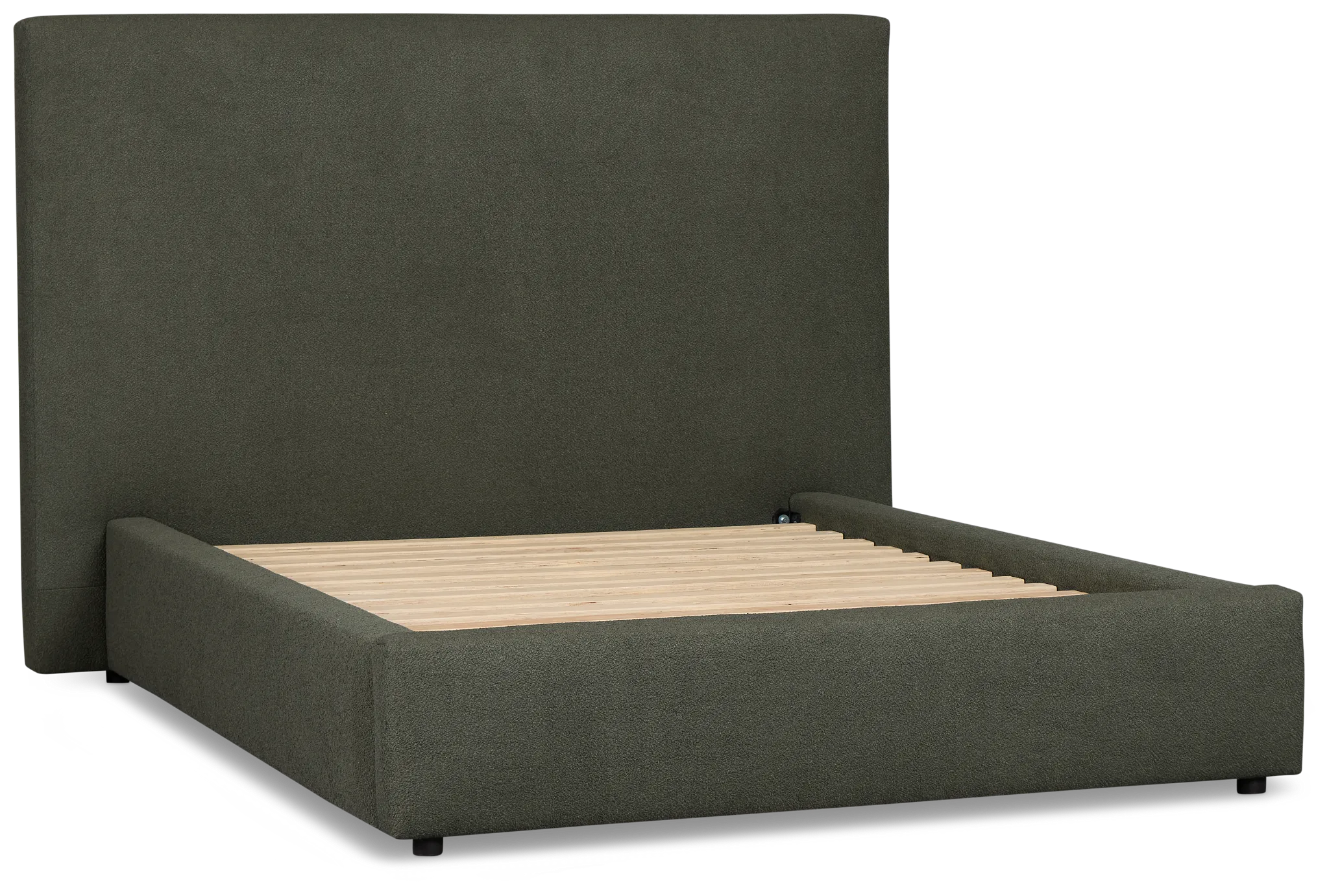 Grayton Sutton Green 54" Upholstered Platform Bed