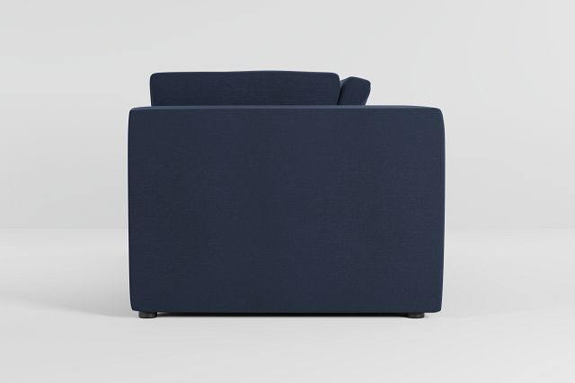 Destin Peyton Dark Blue Fabric 2-piece Modular Sofa