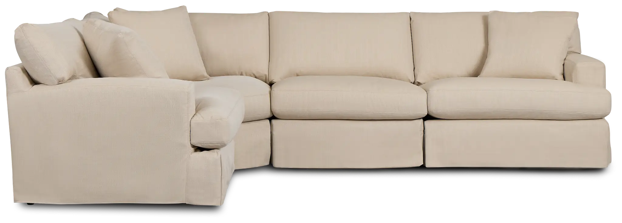 Marren Beige Fabric Small Two-arm Sectional Marren Beige Fabric Small Two-arm Sectional