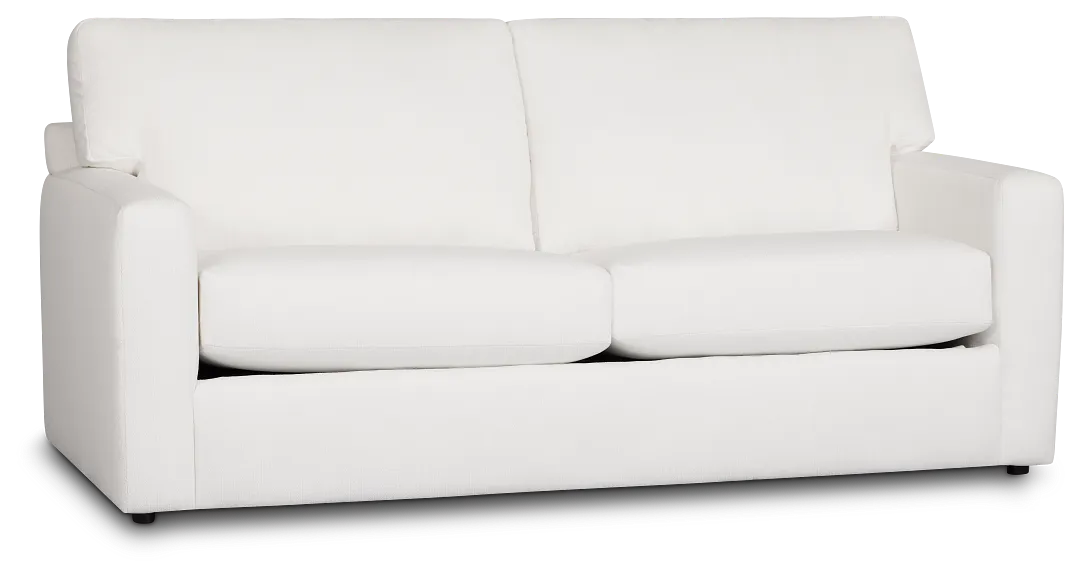 Rhodes White Fabric Innerspring Sleeper