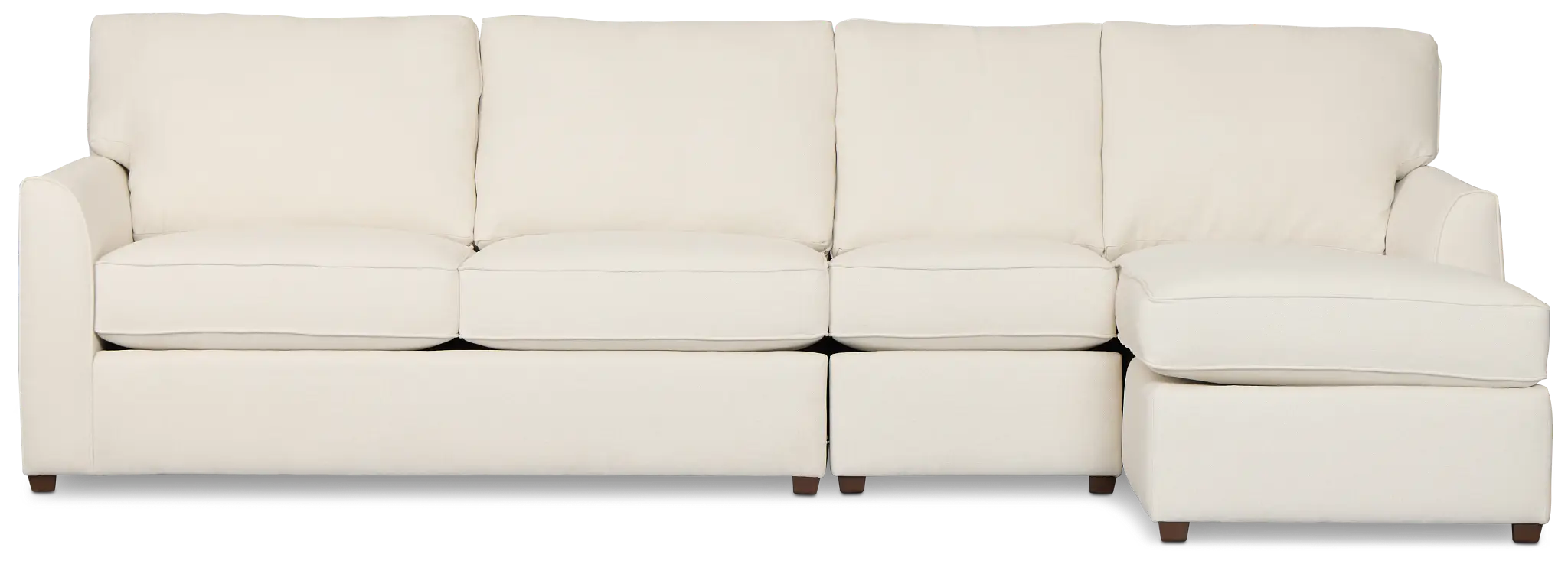 Tate Light Beige Fabric Small Right Chaise Sectional Tate Light Beige Fabric Small Right Chaise Sectional