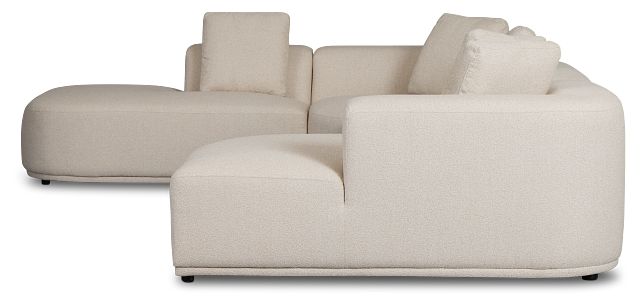 Catalina Beige Fabric Medium Right Chaise Sectional
