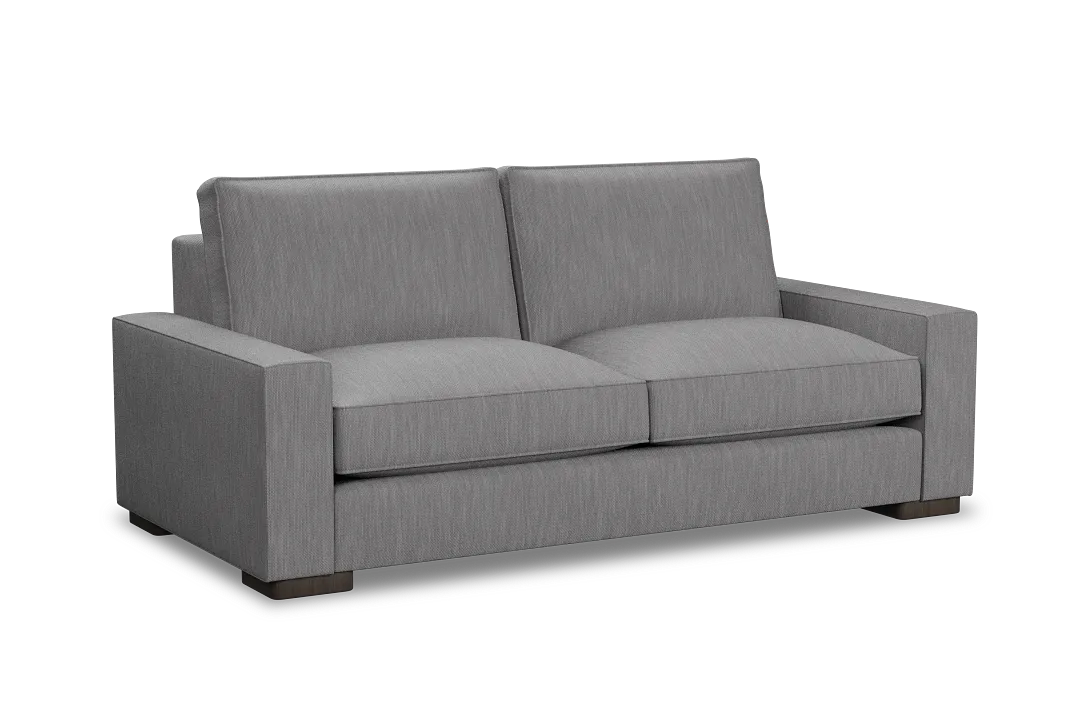 Edgewater Revenue Gray 84" Sofa W/ 2 Cushions