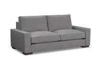 Edgewater Revenue Gray 84" Sofa W/ 2 Cushions