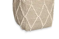 Ordsal Light Beige Accent Pouf