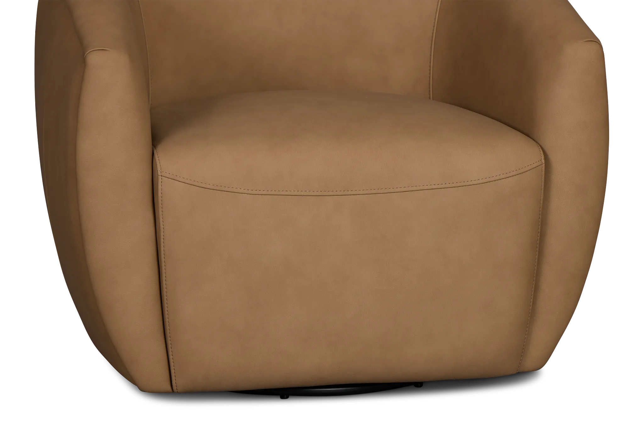 Kellan Light Brown Leather Swivel Chair