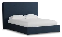 Grayton Elite Dark Blue 54" Upholstered Platform Bed