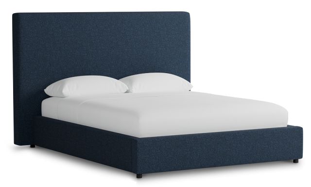 Grayton Elite Dark Blue 54" Upholstered Platform Bed