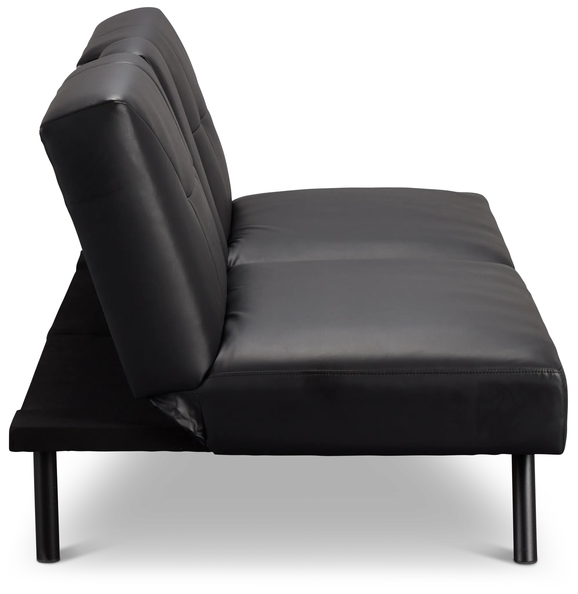 Andes Black Micro Sofa Futon