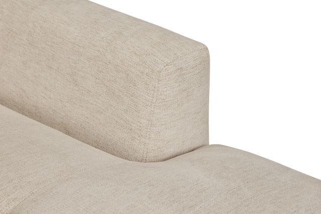 Maisie Light Beige Fabric Right Chaise Sectional