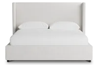 Captiva Linen Light Beige 48" Upholstered Shelter Bed