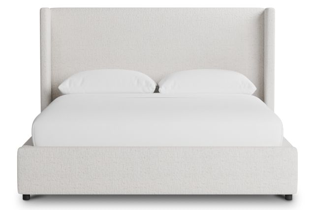 Captiva Linen Light Beige 48" Upholstered Shelter Bed