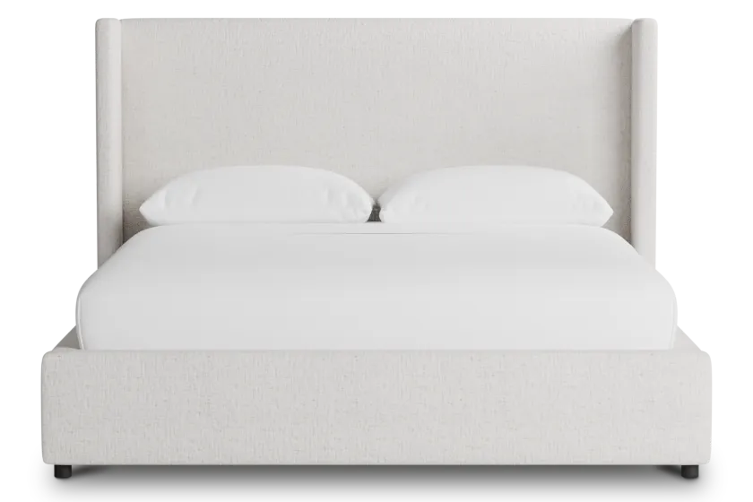 Captiva Linen Light Beige 48" Upholstered Shelter Bed