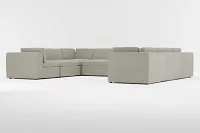 Destin Elite Gray Fabric 8-piece Modular Sectional