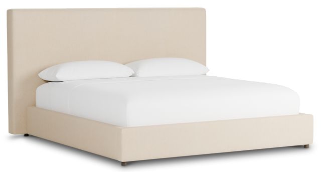 Grayton Peyton Beige 54" Upholstered Platform Bed