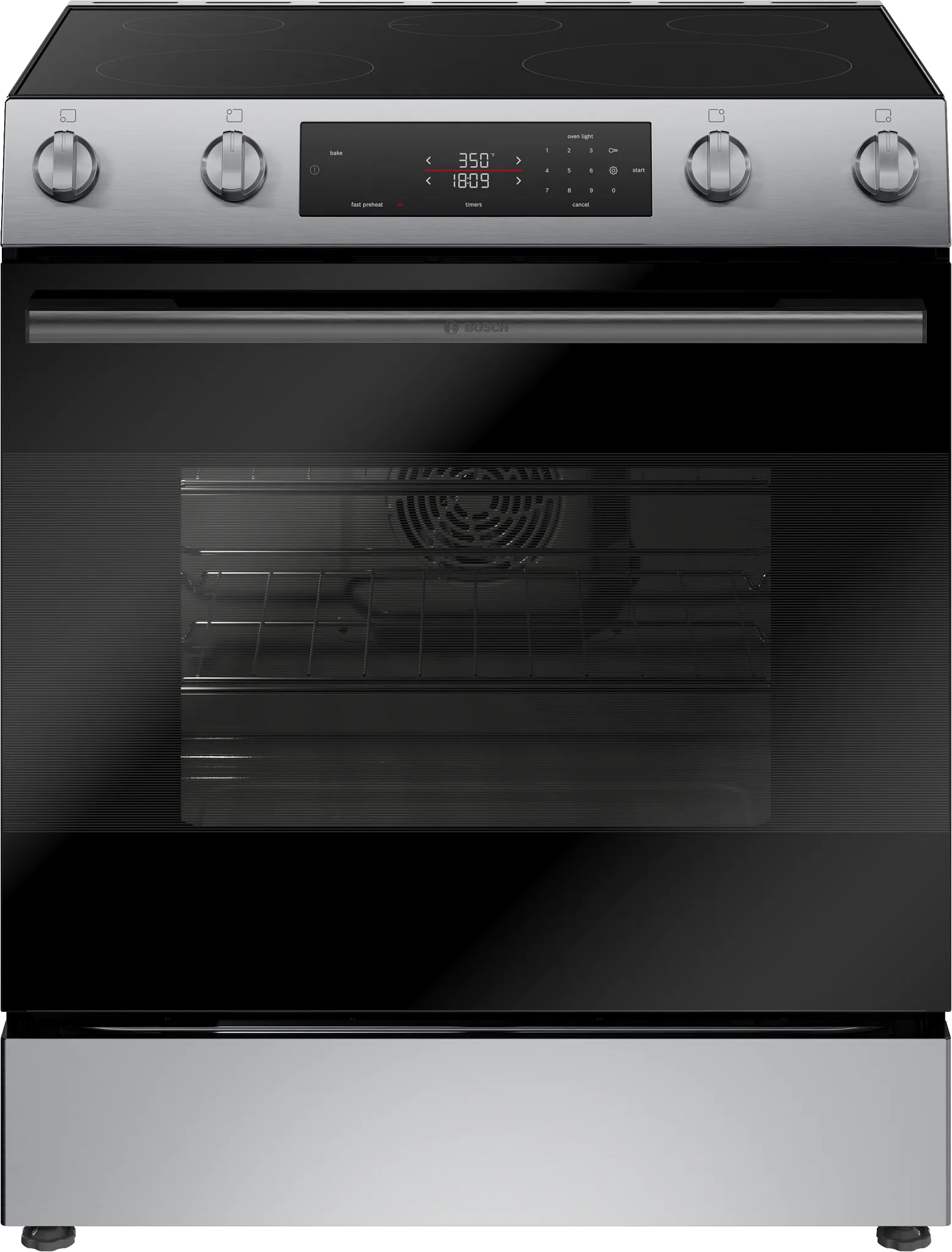 Bosch 100 Series Black 30" Electric Range