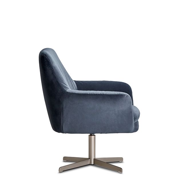 Xander Dark Gray Velvet Swivel Accent Chair (3)