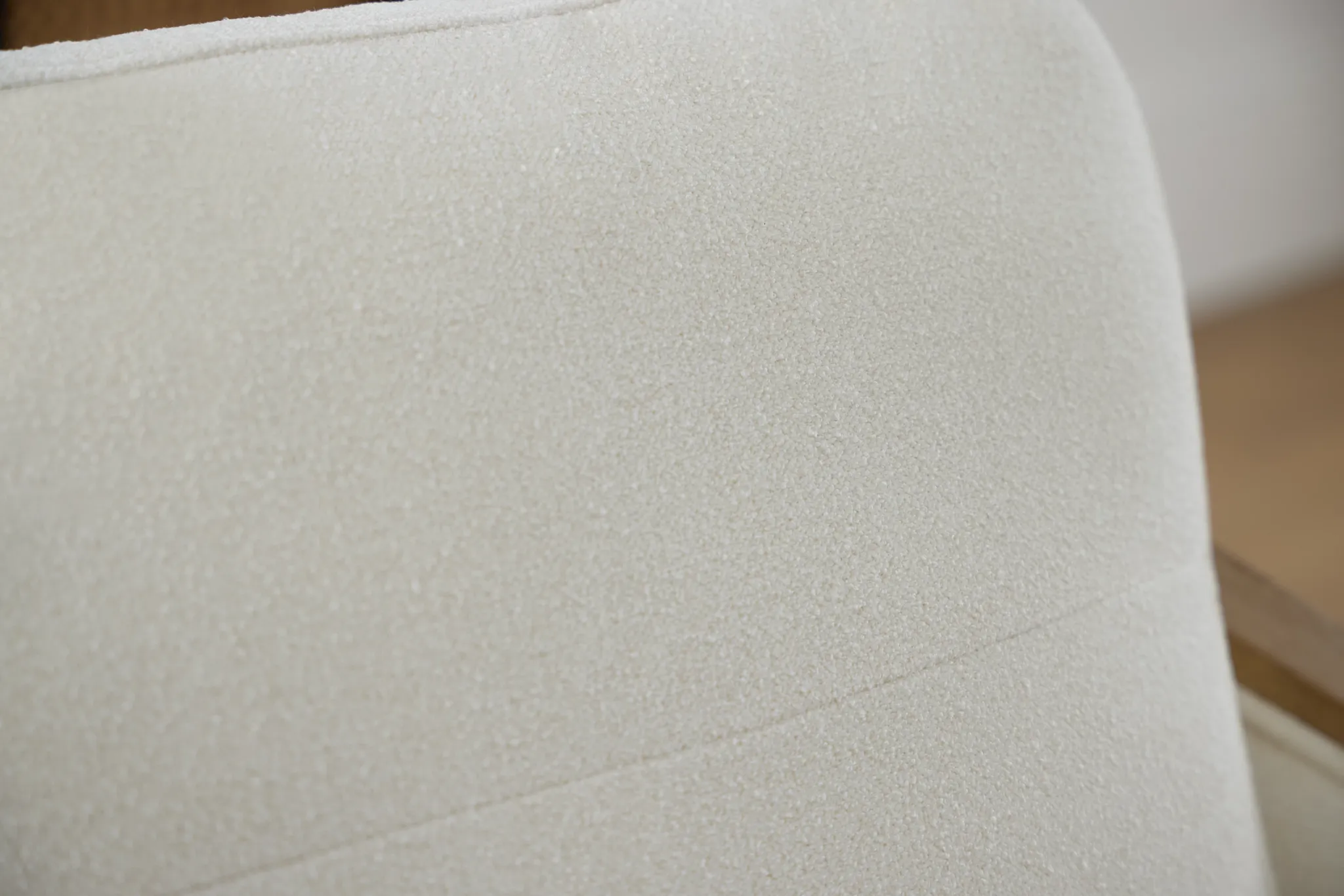 Campbell White Fabric Swivel Accent Chair