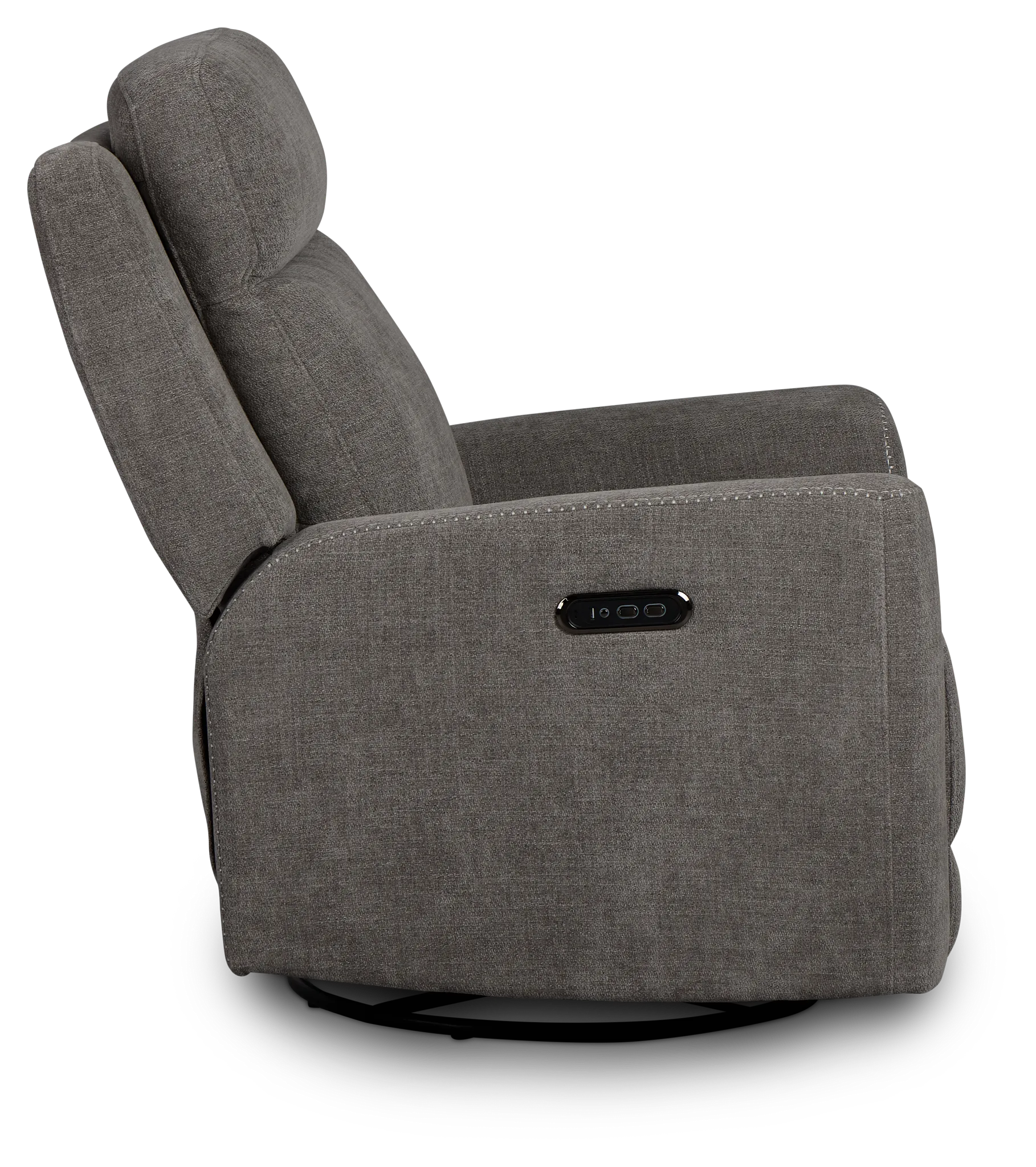 Dean Gray Fabric Power Swivel Glider Recliner
