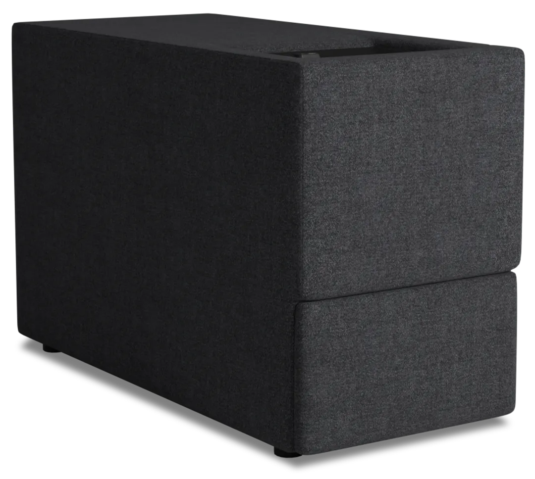 Citymod Dark Gray Fabric Itable Media Console With Storage Drawer