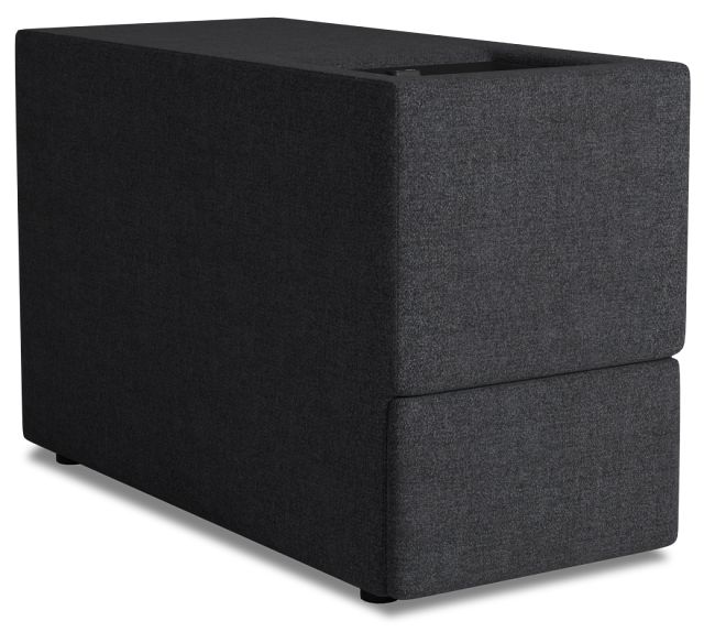 Citymod Dark Gray Fabric Itable Media Console With Storage Drawer