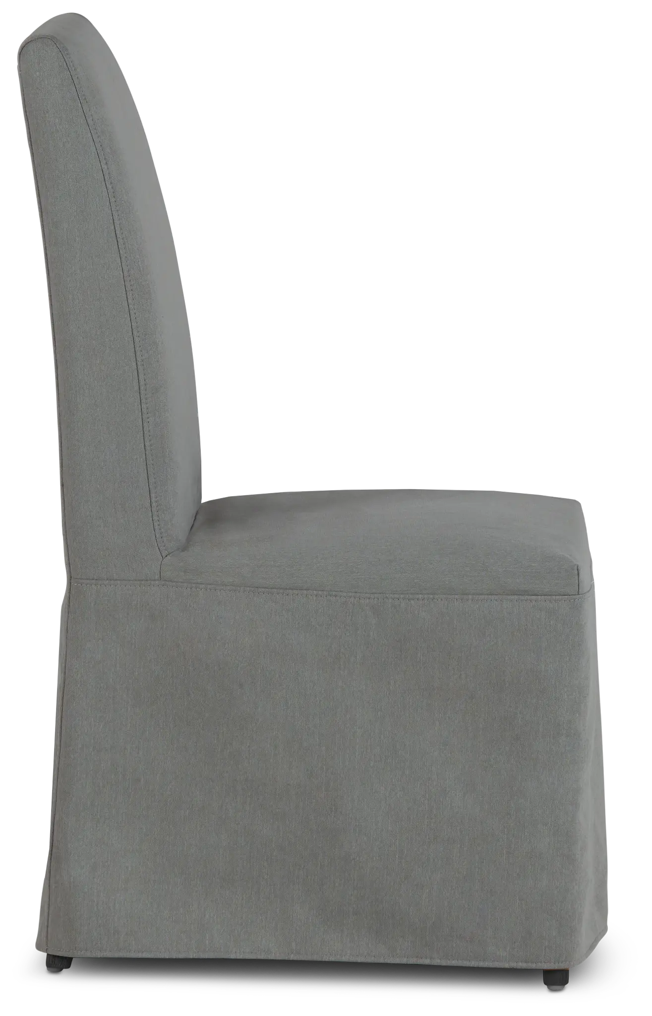 Destination Light Gray Long Slipcover Chair With Dark-tone Leg Destination Light Gray Long Slipcover Chair With Dark-tone Leg