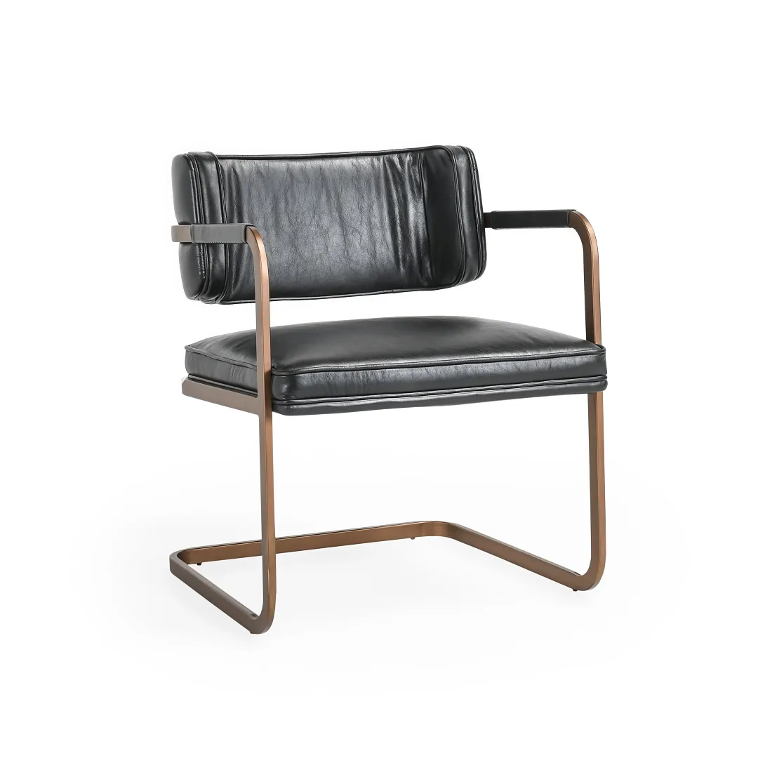 Mando Black Upholstered Arm Chair