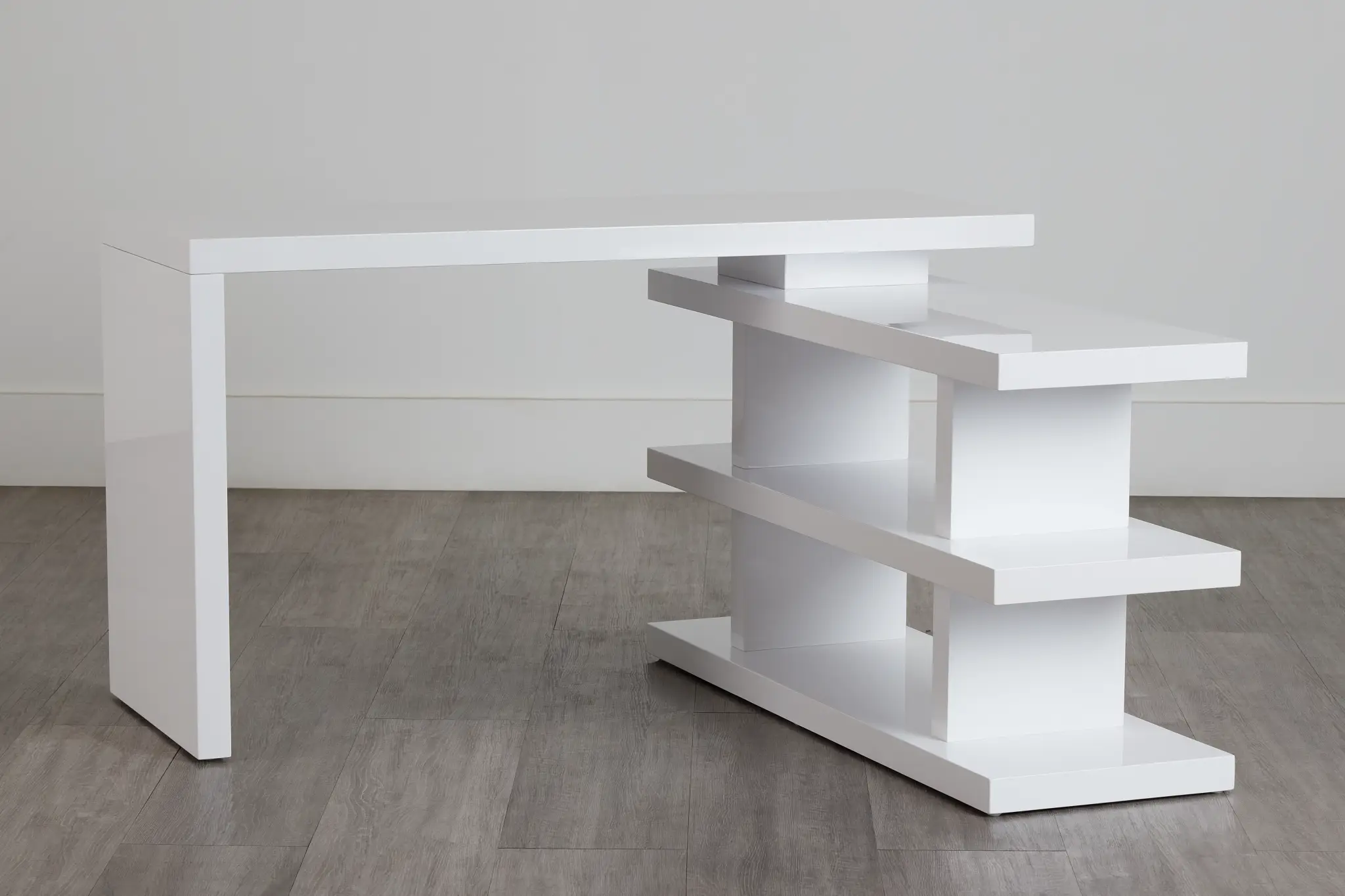 Olympia White Wood L Desk Olympia White Wood L Desk