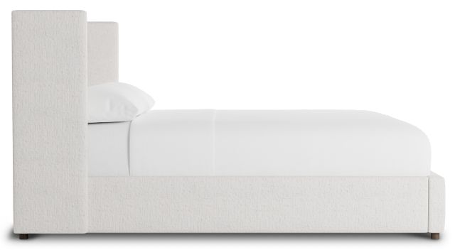 Captiva Linen Light Beige 48" Upholstered Shelter Bed